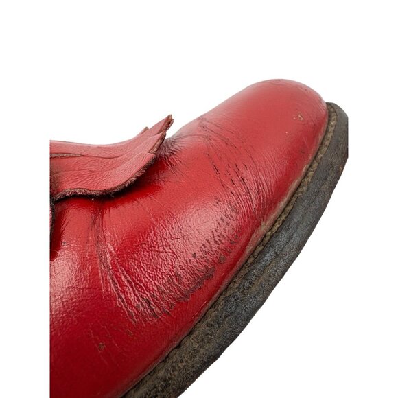 Justin Kiltie Tassle Boots Womens 6.5 Red Leather Western Cowgirl Heritage Lacer - Picture 16 of 16